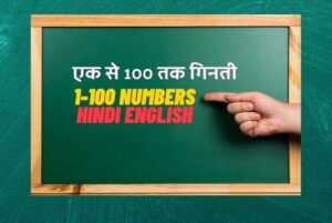 बच्चों के लिए हिंदी एवं अंग्रेज़ी में 1 से 100 तक गिनतियाँ एवं संख्याएं PDF