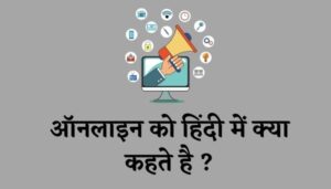 ऑनलाइन को हिंदी में क्या कहते है ?